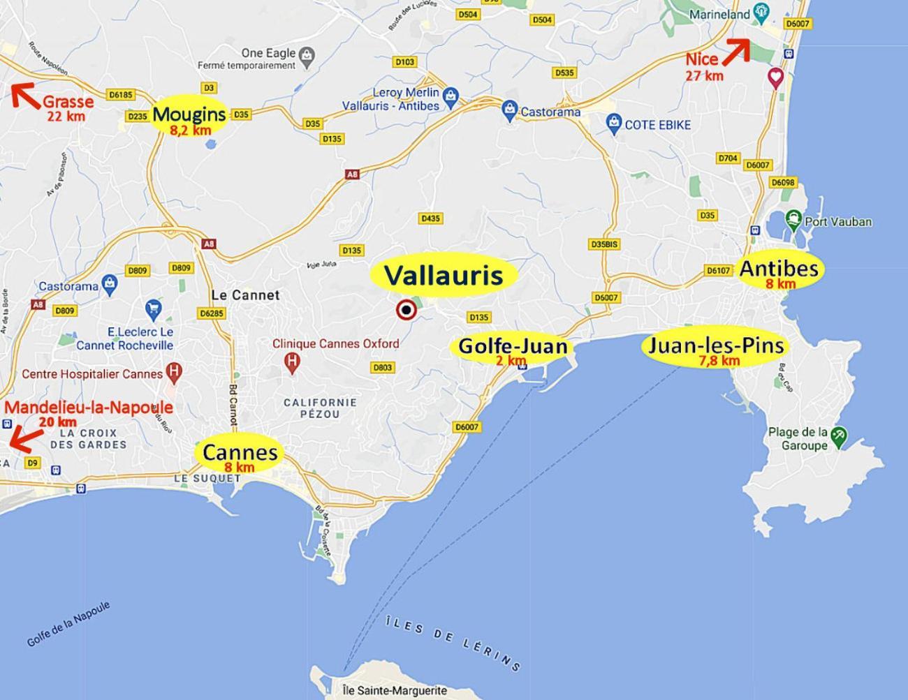 Cosy, Wi-Fi, Jardin & Parking, Jasmins Studio En Cote-D'Azur Vallauris Exterior photo